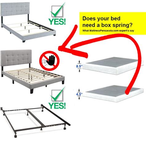 metal bed frame queen box spring|box spring required bed frame.